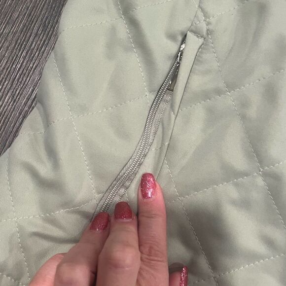 Geoffrey Beene Sport Light Mint Green Quilted Vest Size M - Picture 2 of 6